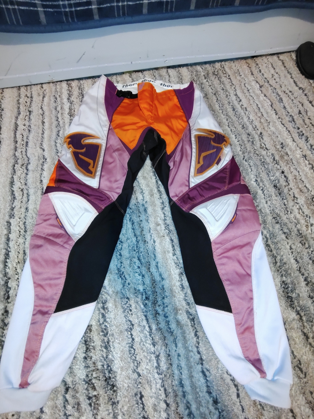 Thor Youth MX Motocross Pants - Orange, Purple, White, Black